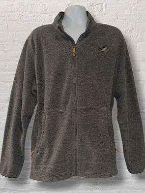 L.L.Bean Fleece Jacket Men’s XXL Tall Gray Full Zip Sweater Outdoor Warm Casual